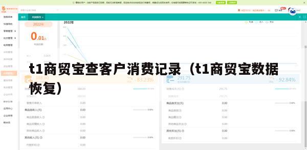t1商贸宝查客户消费记录（t1商贸宝数据恢复）