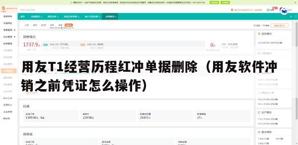 用友T1经营历程红冲单据删除（用友软件冲销之前凭证怎么操作）