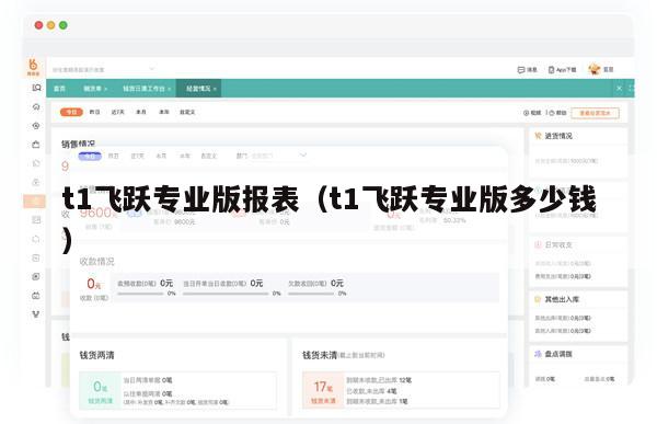 t1飞跃专业版报表（t1飞跃专业版多少钱）