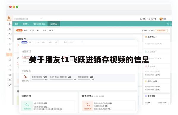 关于用友t1飞跃进销存视频的信息
