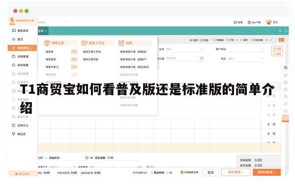 T1商贸宝如何看普及版还是标准版的简单介绍
