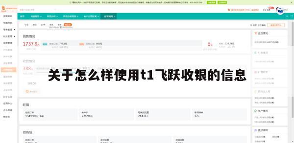 关于怎么样使用t1飞跃收银的信息