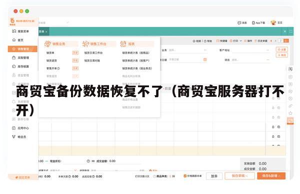 商贸宝备份数据恢复不了（商贸宝服务器打不开）