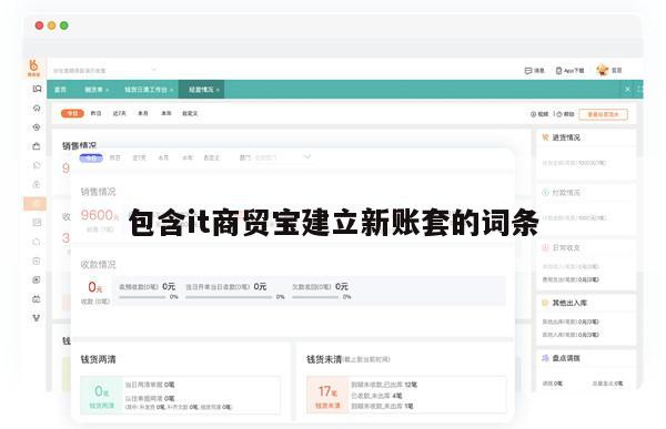 包含it商贸宝建立新账套的词条