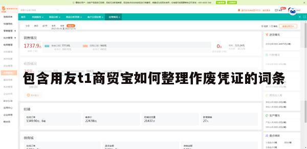 包含用友t1商贸宝如何整理作废凭证的词条