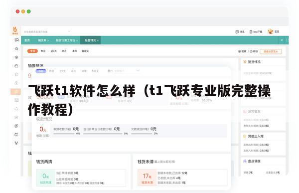飞跃t1软件怎么样（t1飞跃专业版完整操作教程）