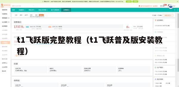 t1飞跃版完整教程（t1飞跃普及版安装教程）