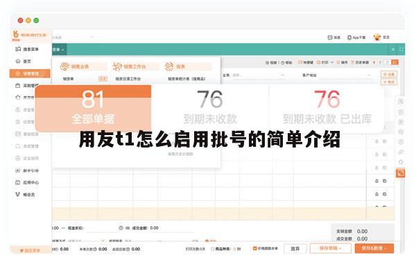 用友t1怎么启用批号的简单介绍