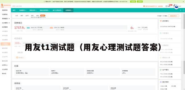 用友t1测试题（用友心理测试题答案）