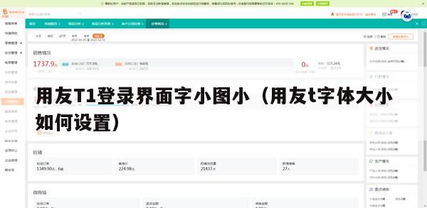 用友T1登录界面字小图小（用友t字体大小如何设置）