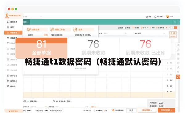 畅捷通t1数据密码（畅捷通默认密码）
