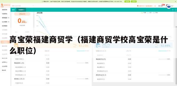 高宝荣福建商贸学（福建商贸学校高宝荣是什么职位）