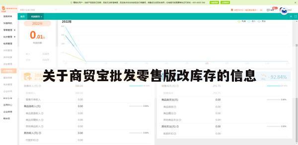 关于商贸宝批发零售版改库存的信息