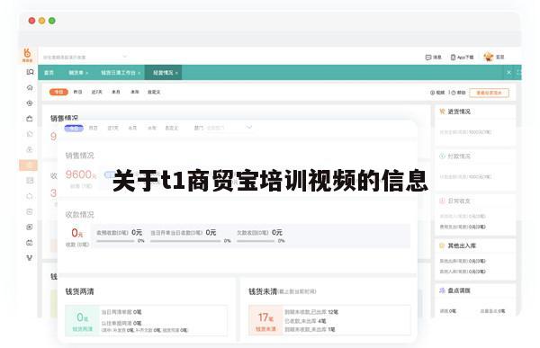 关于t1商贸宝培训视频的信息