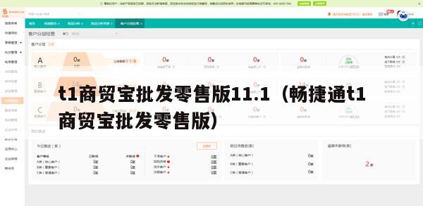 t1商贸宝批发零售版11.1（畅捷通t1商贸宝批发零售版）