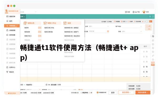 畅捷通t1软件使用方法（畅捷通t+ app）