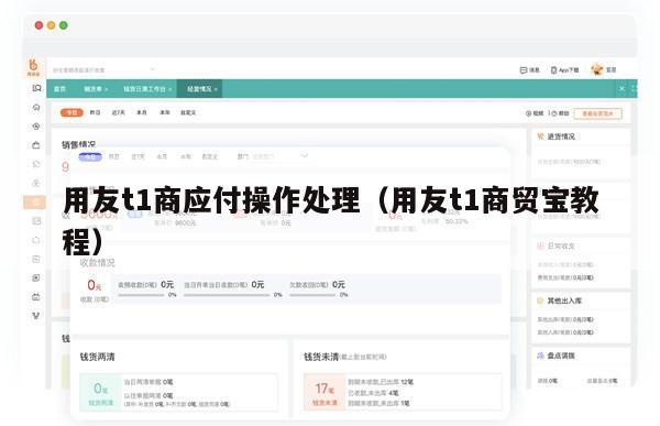 用友t1商应付操作处理（用友t1商贸宝教程）