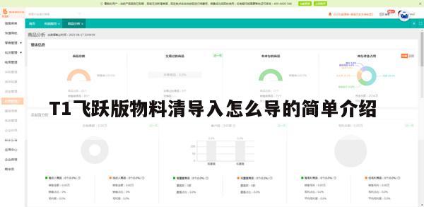 T1飞跃版物料清导入怎么导的简单介绍