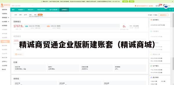 精诚商贸通企业版新建账套（精诚商城）