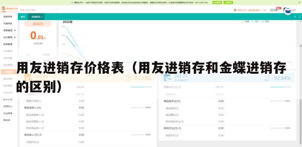 用友进销存价格表（用友进销存和金蝶进销存的区别）