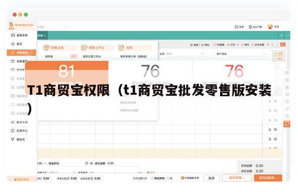 T1商贸宝权限（t1商贸宝批发零售版安装）