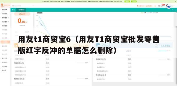 用友t1商贸宝6（用友T1商贸宝批发零售版红字反冲的单据怎么删除）