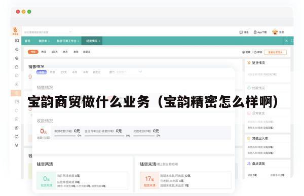 宝韵商贸做什么业务（宝韵精密怎么样啊）