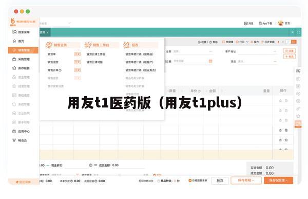 用友t1医药版（用友t1plus）