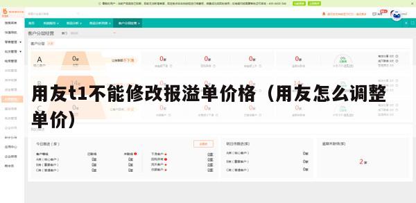 用友t1不能修改报溢单价格（用友怎么调整单价）