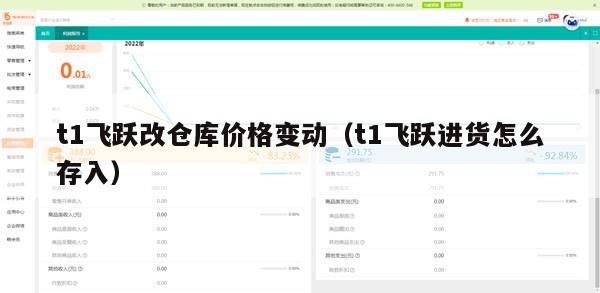 t1飞跃改仓库价格变动（t1飞跃进货怎么存入）