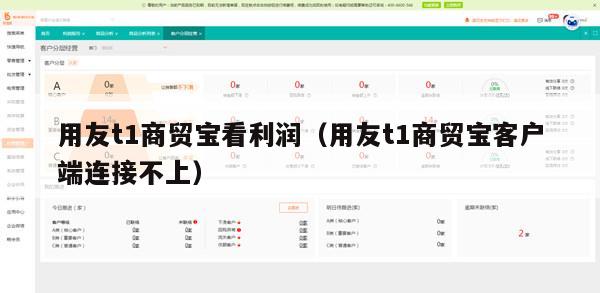 用友t1商贸宝看利润（用友t1商贸宝客户端连接不上）