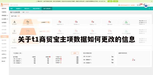 关于t1商贸宝主项数据如何更改的信息