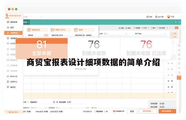 商贸宝报表设计细项数据的简单介绍