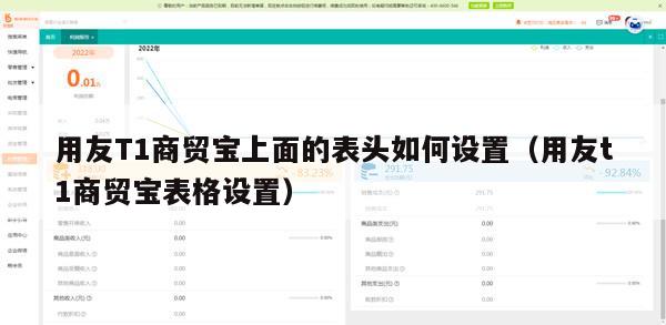 用友T1商贸宝上面的表头如何设置（用友t1商贸宝表格设置）