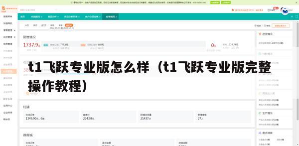 t1飞跃专业版怎么样（t1飞跃专业版完整操作教程）
