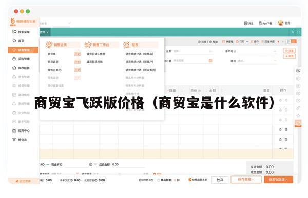 商贸宝飞跃版价格（商贸宝是什么软件）
