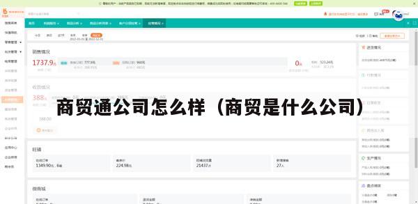 商贸通公司怎么样（商贸是什么公司）