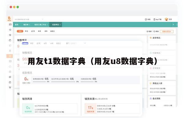 用友t1数据字典（用友u8数据字典）