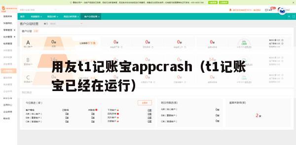 用友t1记账宝appcrash（t1记账宝已经在运行）