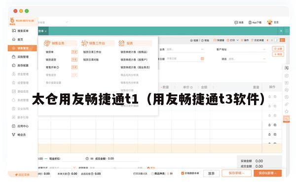 太仓用友畅捷通t1（用友畅捷通t3软件）