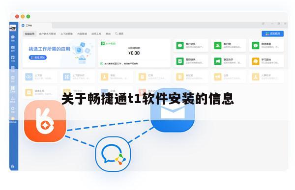 关于畅捷通t1软件安装的信息