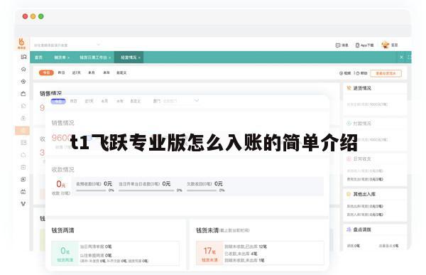 t1飞跃专业版怎么入账的简单介绍
