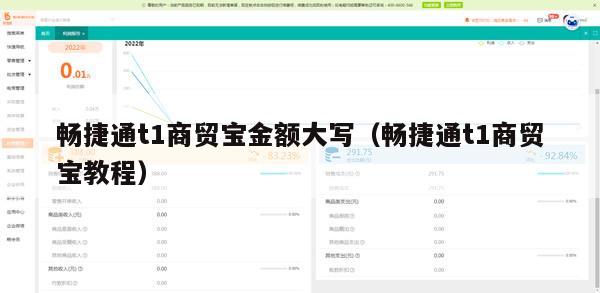 畅捷通t1商贸宝金额大写（畅捷通t1商贸宝教程）