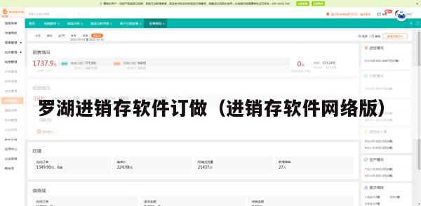 罗湖进销存软件订做（进销存软件网络版）