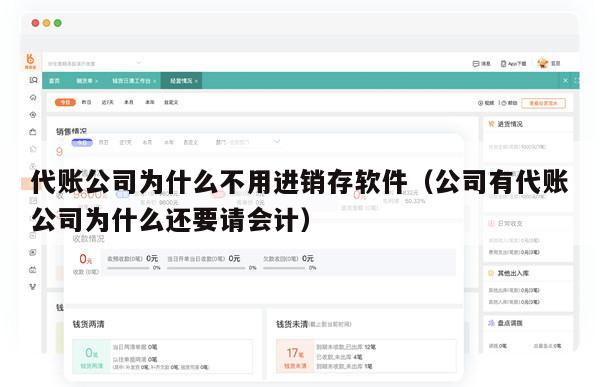 代账公司为什么不用进销存软件（公司有代账公司为什么还要请会计）