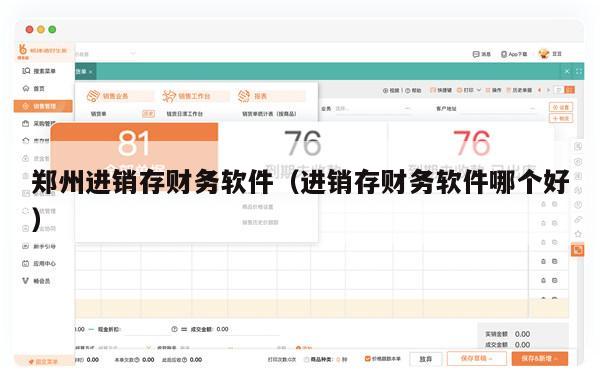 郑州进销存财务软件（进销存财务软件哪个好）