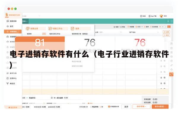 电子进销存软件有什么（电子行业进销存软件）