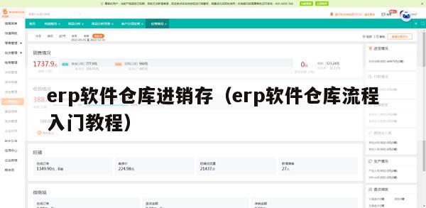 erp软件仓库进销存（erp软件仓库流程入门教程）