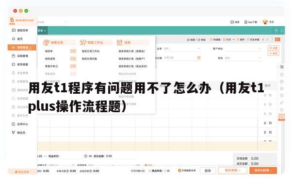 用友t1程序有问题用不了怎么办（用友t1plus操作流程题）