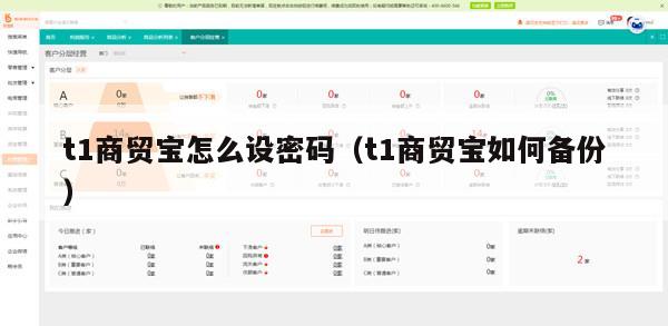 t1商贸宝怎么设密码（t1商贸宝如何备份）